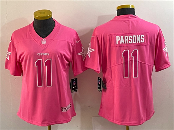 Youth Dallas Cowboys #11 Micah Parsons Pink Vapor Untouchable Limited Stitched Football Jersey